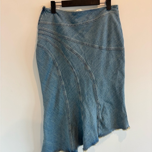 Pilcro Blue Maxi Denim Skirt - Picture 3 of 6